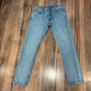 ASOS Pine Weekday Jeans Regular Tapered Jeans 30x32 Blue Denim Lightwash Casual
